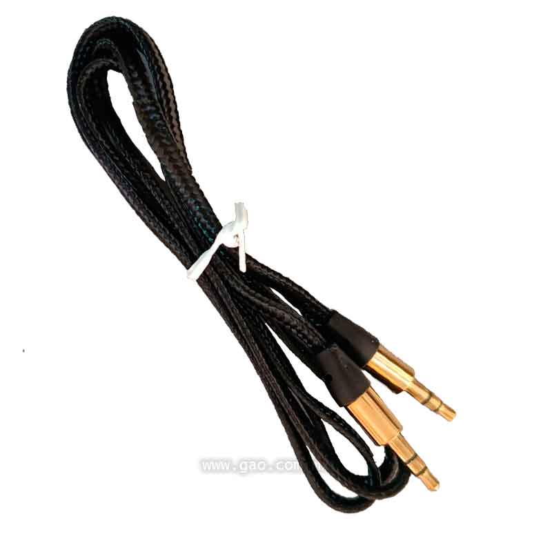 Cable auxiliar agujeta negro