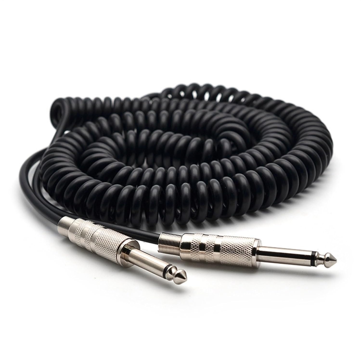 Cable plug 6.3 estéreo 1 mts con espiral