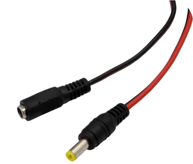 Juego de Plug y Jack invertidos 2.1mm con cable