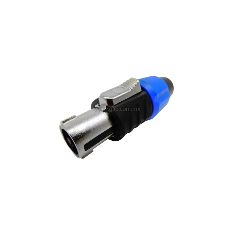 Plug tipo speakon Metalico color Azul
