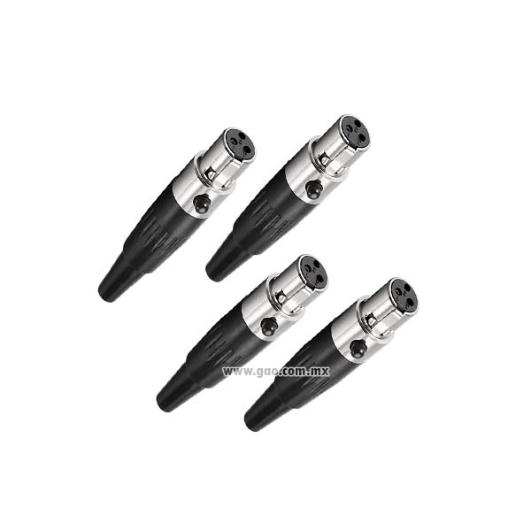 Jack Mini XLR 3 Pines Negro
