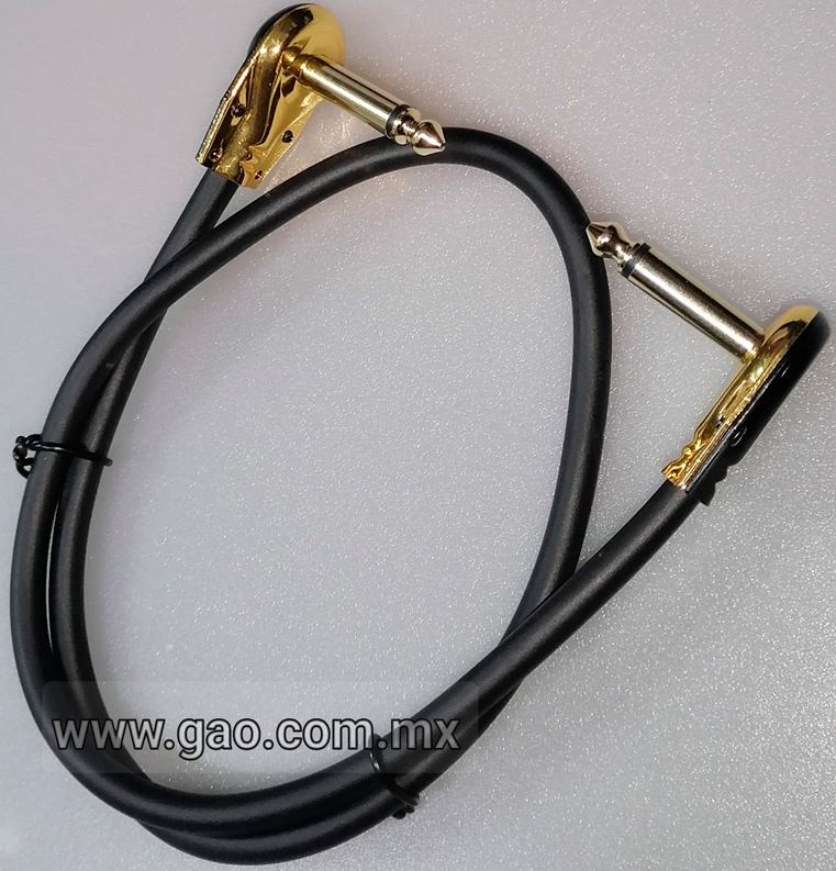 Cable plug 6.3 mono en L 60cm