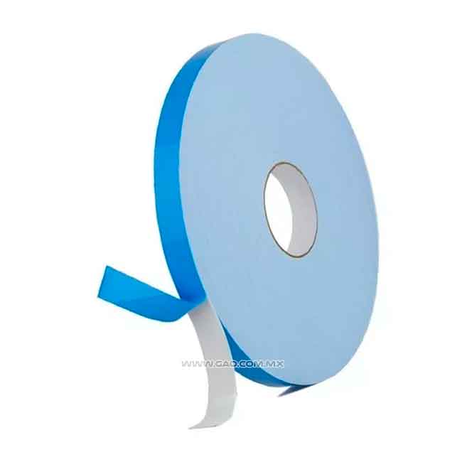 Cinta doble cara azul 10mm x 25mts