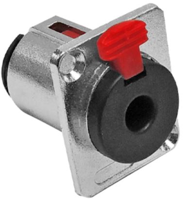 Jack 6.3 con seguro p/chasis plata