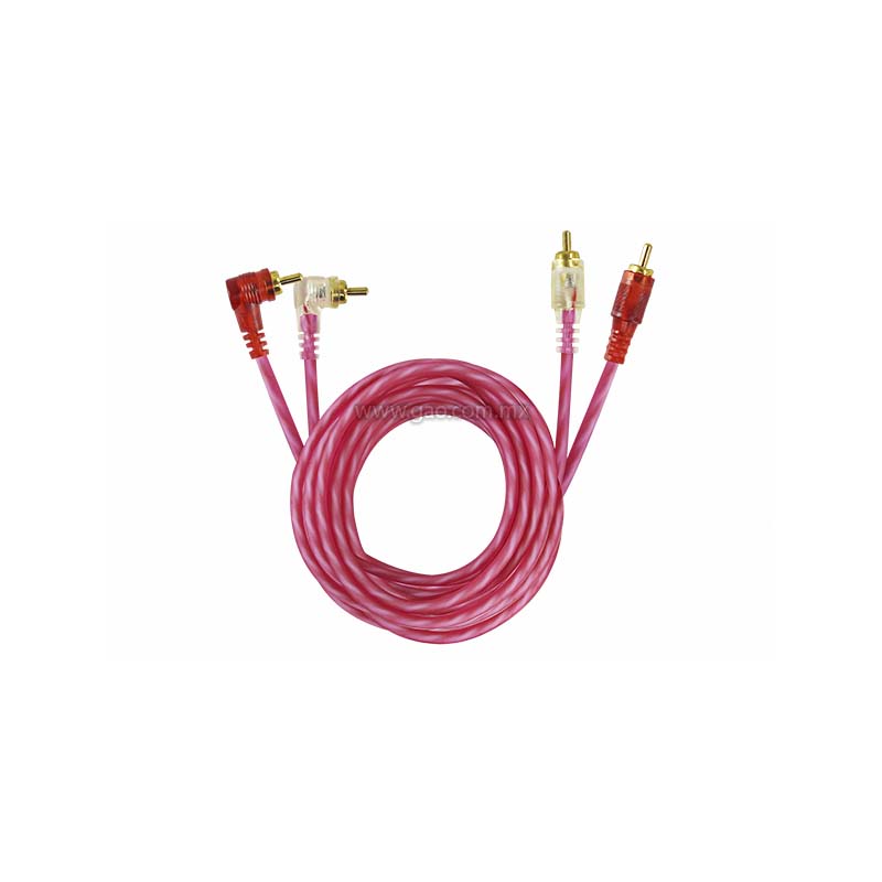 Cable Audio Dorados 3.6m 2 Plugs Rca - 2 Plugs Rca L Cobre