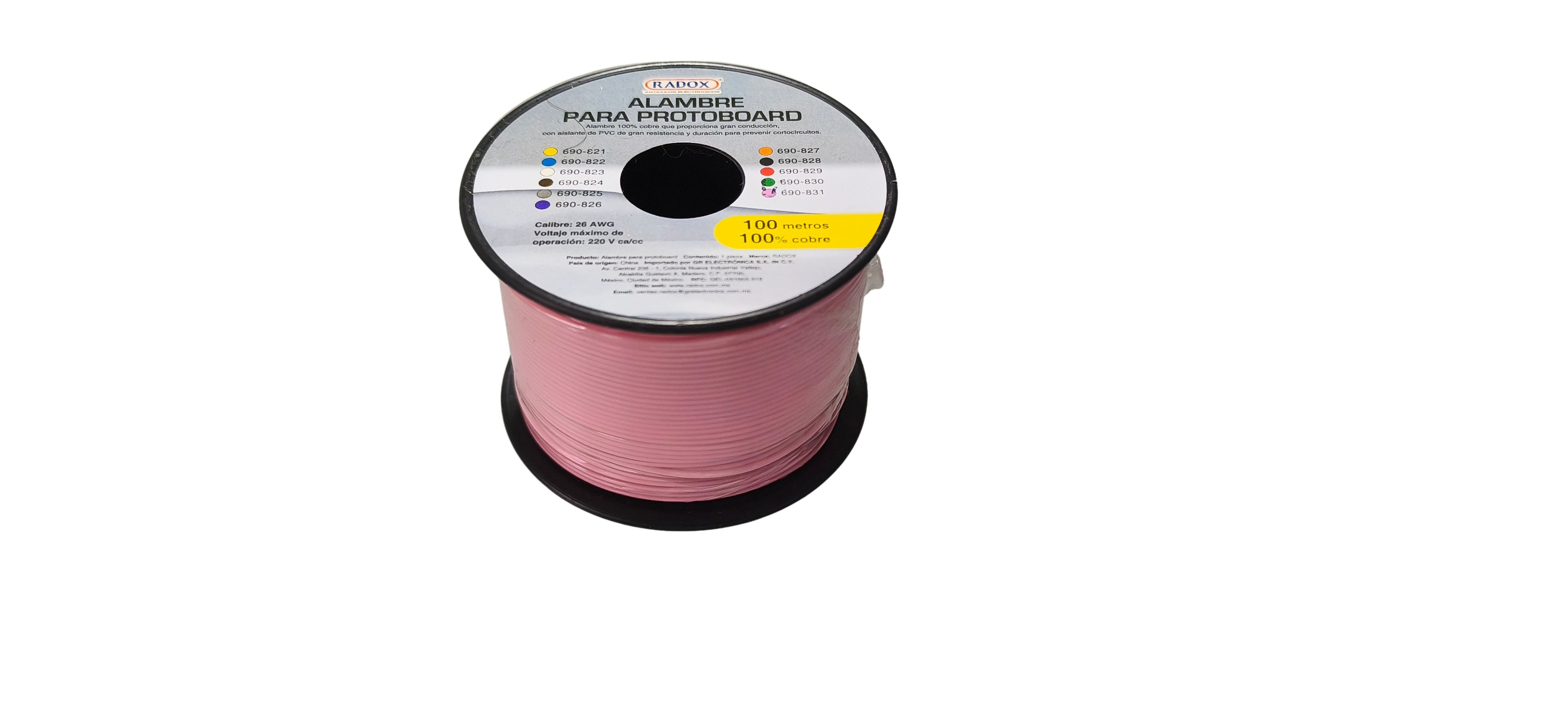 Alambre Protoboard Cobre Rosa