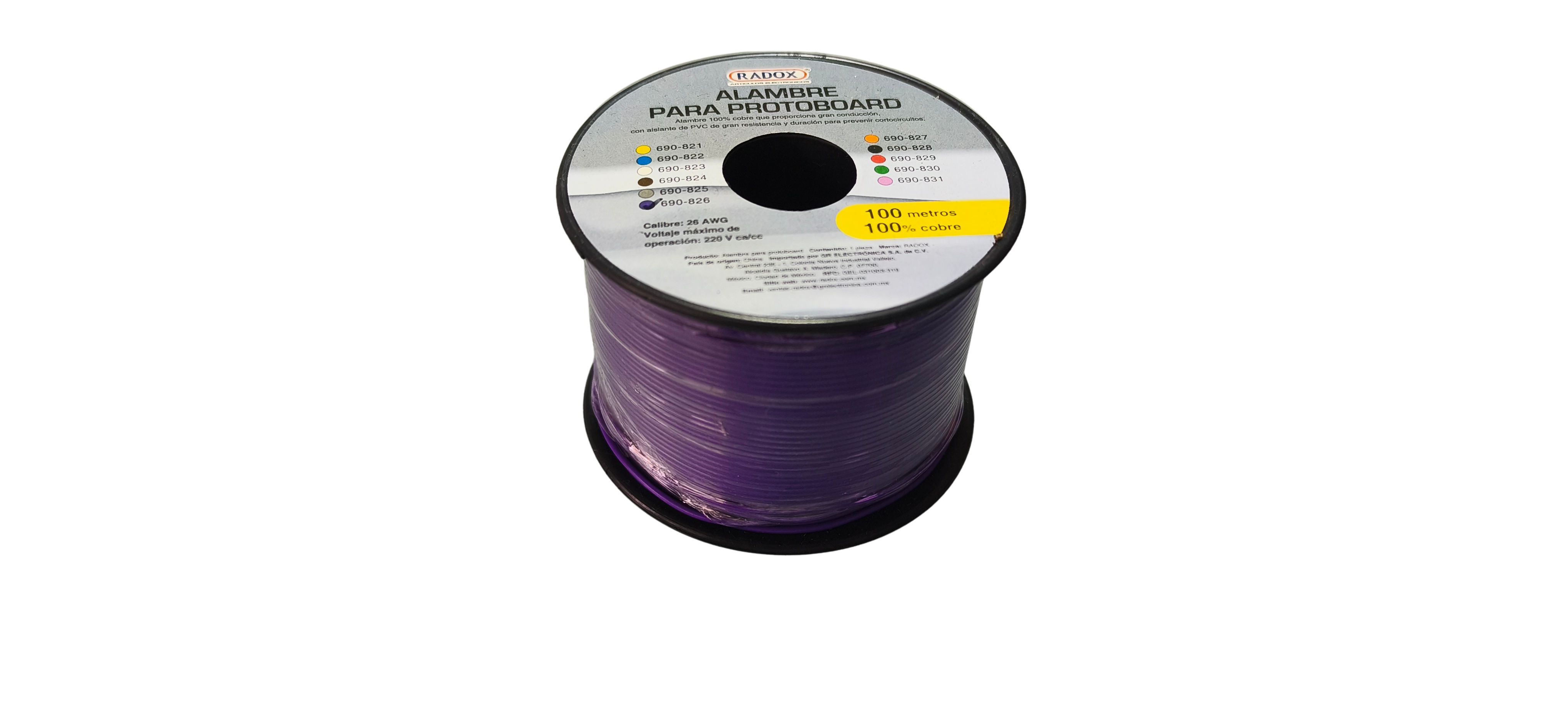 Alambre Protoboard Color Morado Cobre
