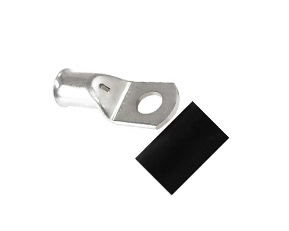 Terminales de ojillo con aislante termoretráctil negro para AWG 4