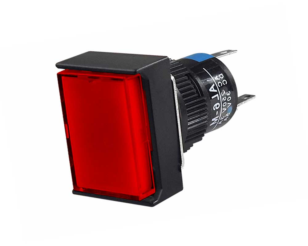 Switch tipo PUSH con piloto 6 patas Rojo 