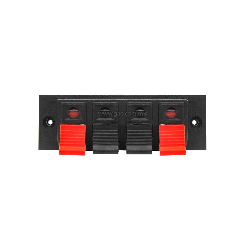 Conector rectangular para bafle 4 terminales push