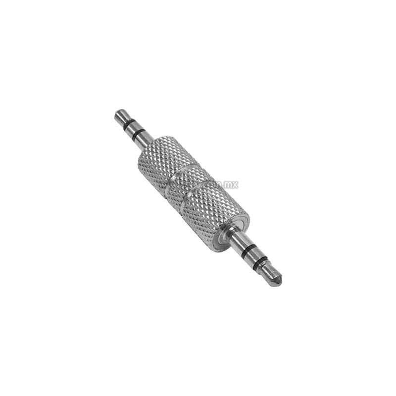 Cople metálico Plug a Plug 3.5mm estéreo
